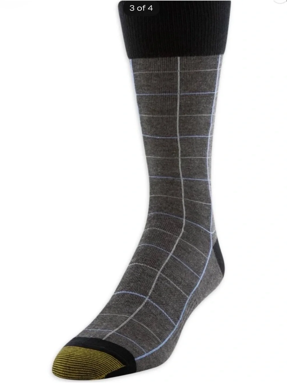 Men's Dress Sock 3-Pack - Black & Gray